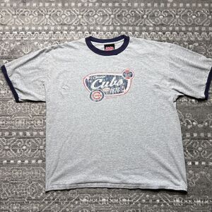Stitches Chicago Cubs Ringer Men’s T-Shirt Size XL Vintage Look 2006 MLB READ